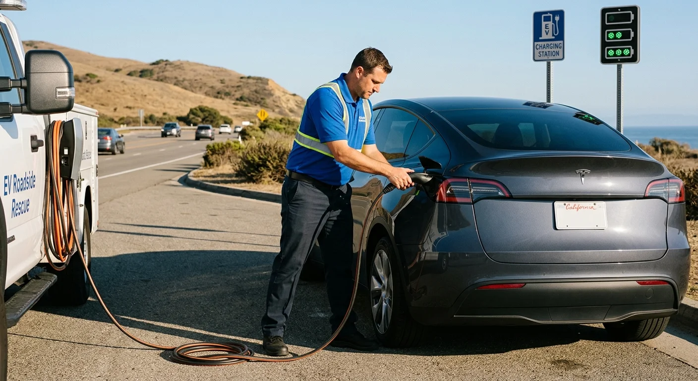 An electric vehicle beside symbols for three charging levels